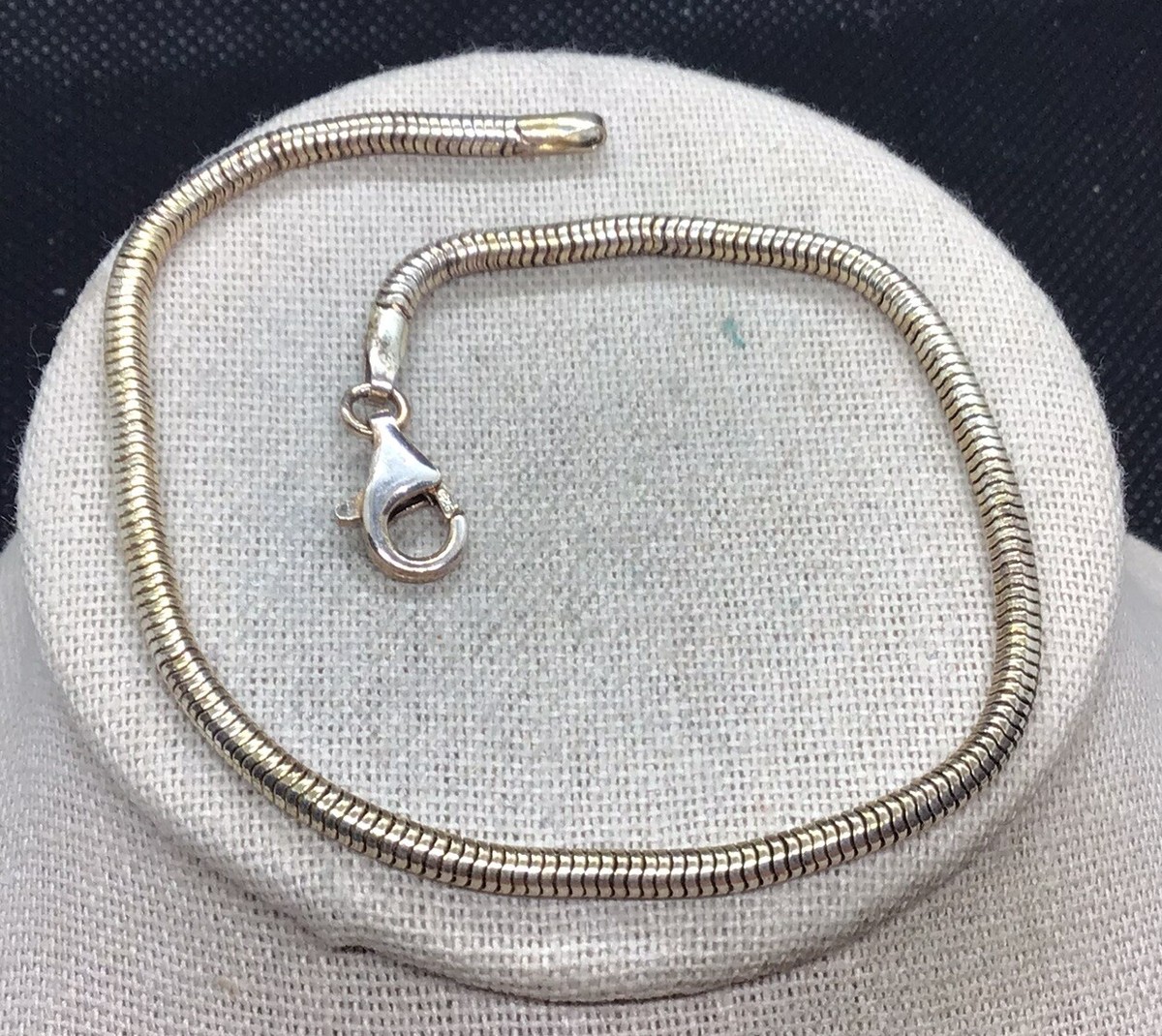 Vintage Sterling Silver 925 Snake Style Bracelet 9