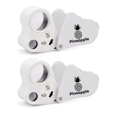 Magnifying Glass Light 30X 60X Jewelers Loupe Loop Eye Magnifier Coin Jewelry x2