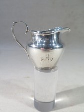 ANCIEN JOLI PETIT POT A LAIT ARGENT MASSIF ANGLETERRE POINCONNE MONOGRAMME A