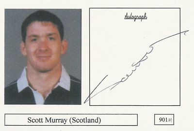 Scott Murray SCHOTTLAND RUGBY SPIELER SIGNED FOTOKARTE ORIGINAL AUTOGRAMM 