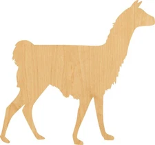 Llama Laser Cut Out Wood Shape Craft Supply - Woodcraft Cutout