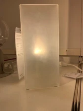 IKEA GRONO Desk Lamp Cube Modern Accent Frosted Glass White 9”  New