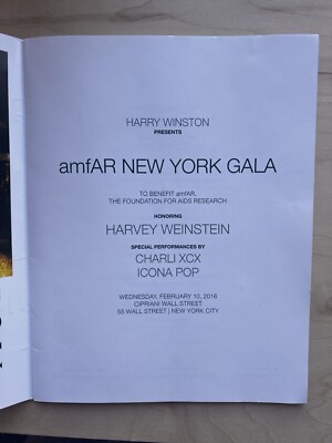 2016 Gala Program Disgraced Harvey Weinstein Charli XCX Performing
