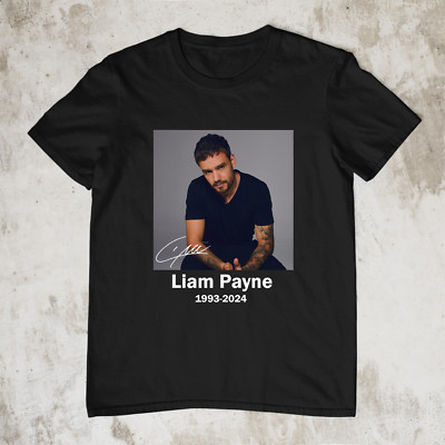 RIP Liam Payne Signature 1993-2024 One Direction Black All Size Shirt AC2407