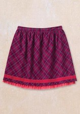 Matilda Jane TINSLEY Skirt Large Purple Plaid Pink Tulle Womens Friends Forever