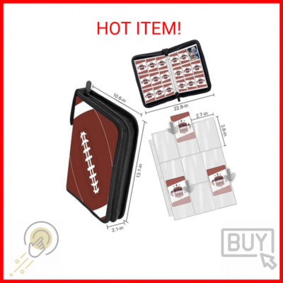 9 sleeve card holder 900 Pockets Football Binder Sleeves for Trading Cards, 9-Pocket Football Card Sleeves Album Protectors for Basketball Baseball Sports Cards : Toys & Games acid free Card Binder 9-Pocket,900 Pockets Card