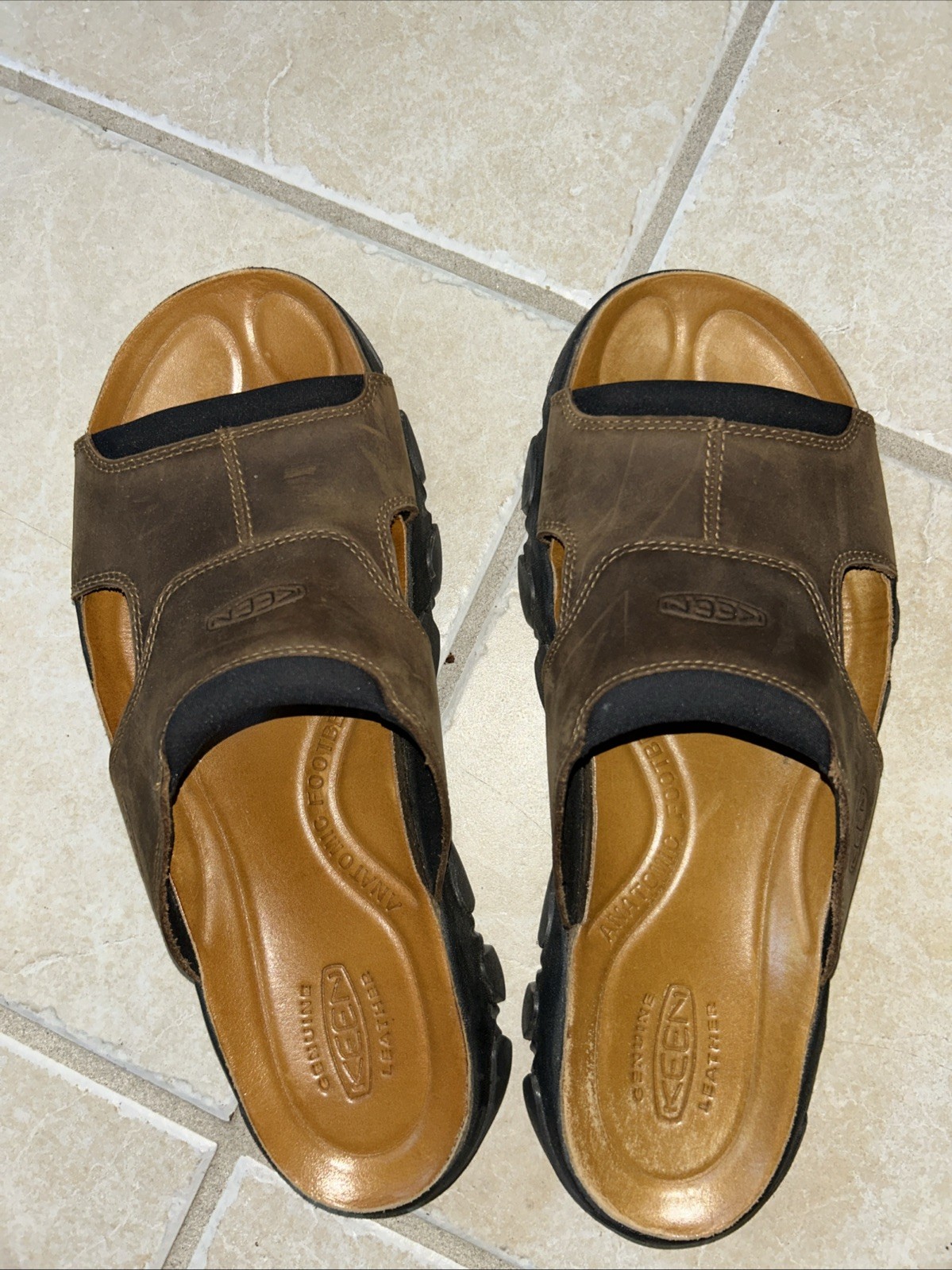 Sandali Keen uomo Daytona II slide pelle punta aperta 11 5 ottime condizioni