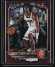 2025-26 Bowman #BCP-10 Shelton Henderson Chrome Burgundy Mojo Refractor /275