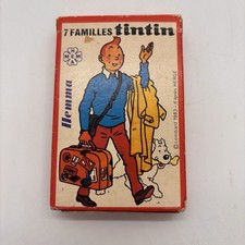 Tintin Comic Cartoon Vintage French Card Game 7 Familles Complete Set 1983