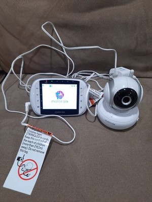 Motorola MBP33XLBU 3.5''  Baby Monitor W/Cords And Camera Clean Parts Only 
