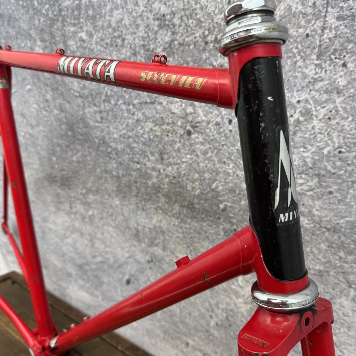 Vintage Miyata Seven Ten Road Bike Frame 58cm CrMo Steel Red 700c