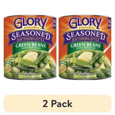 (2 pack) Glory Foods Seasoned Southern Style Green Beans With Potatoes, 27 oz