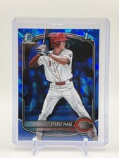 STEELE HALL 2025 BOWMAN CHROME DRAFT 1ST SAPPHIRE BASEBALL REDS B Q4874