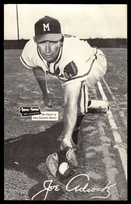 1954 Spic & Span Joe Adcock Milwaukee Braves Postcards *TL520
