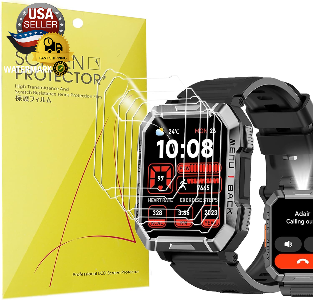 Compatible for Blackview Military Smart Watch Screen Protector, [6