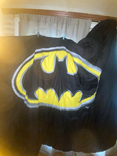 Batman 1989 Twin Kids Comforter Batman Logo Pattern Black Yellow Gray
