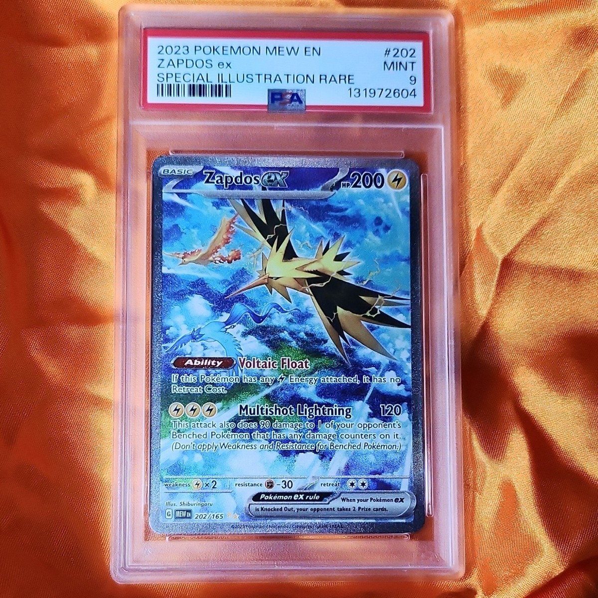 Zapdos ex “Thunder Strike” 2023 Pokémon Scarlet & Violet Spc Ill