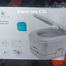 Hi Gear Portable Flushing Toilet 10 Litre Ideal for Camping Brand New Un Used