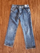 Wrangler Adjustable Waist Medium Blue Size 7 Boys Jeans Good Condition