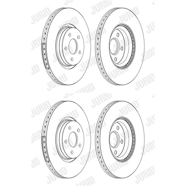 2X Jurid Bremsscheiben Vorne 320Mm BelÜFtet Passend FÜR Ford Focus Kuga Tourneo-image