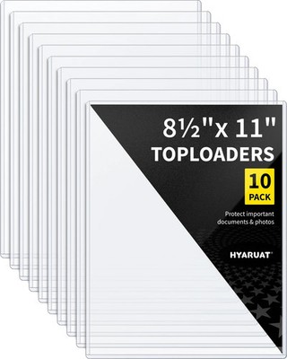 20 8.5x11 Ultra Premium Pro SAFE Hard Rigid Top loader Photo Toploader Sealed