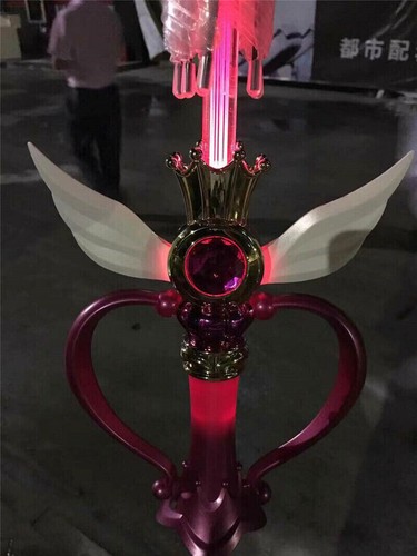 Sailor Moon Cosplay Umbrella Transparent Luminescent Bumbershoot Props Gift New - Picture 10 of 10