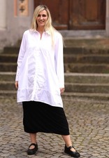 ELLI - Lagenlook LONG BLUSE Gr 44 bis 54 - weiß