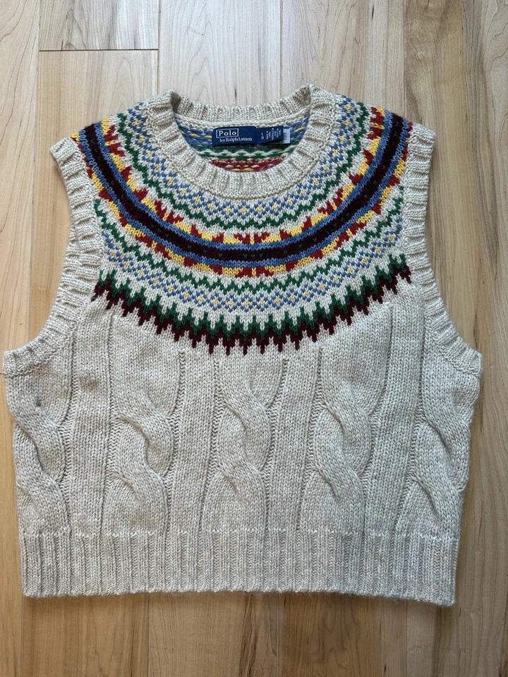 Polo Ralph Lauren Vintage Fair Isle Sweater Vest - Image 2 of 4