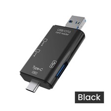 6-in-1 USB 3.0 Card Reader Type-C Micro USB OTG Adapter SD TF Memory Reader