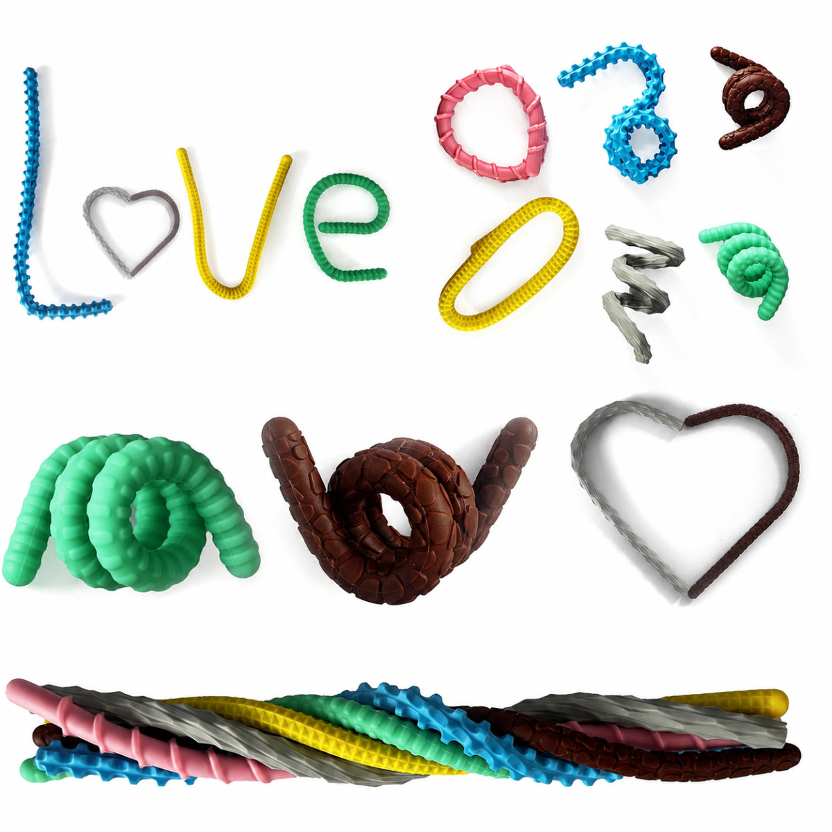 Set di 6 Anelli Fidget in Silicone Antistress foto 4