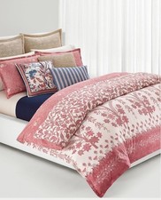 Ralph Lauren King Isla Floral Duvet Cover Dusty Rose Cream New 385