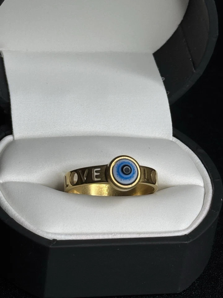 Anillo chapado en oro titanio talla 10 Foto 2 de 2