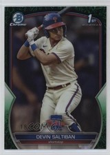 2023 Bowman Draft Chrome Green Grass Refractor 18/99 Devin Saltiban #BDC-2 1pp0