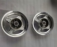 1 Pair F/R 2.50 x 10" Aluminium Hubs Rims For Honda DAX CT70 ST70 Bikes Wheels