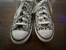Converse All Star Chuck Taylor Girl s Sz 2Y Leopard Print Sneakers Shoes Kids