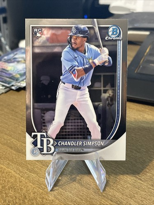 #ad #ad 2025 Bowman Chrome Mega Box RC Chandler Simpson #18 Tampa Bay RAYS $1.50