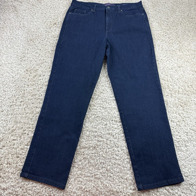 Gloria Vanderbilt Amanda Jeans Size 14 Blue Dark Wash Stretchy 