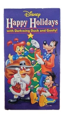 Disney Happy Holidays With Darkwing Duck And Goofy! VHS Tape Home Video Cartoon