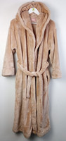 M&S Rosie Women's Plush Teddy Faux Fur Dressing Gown In Buff Size Medium New