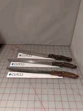 3 Vtg CUTCO Knives 1722 Butcher, 1724 Bread & 1725 French Chef Newly Sharpened