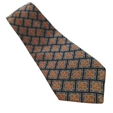 Burberrys England Silk Neck Tie Classic Vintage 90s Geometric Floral 54 X 4