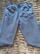 adidas Men's Blue Cotton Fleece Sweatpants Elastic Waist Pockets Size M