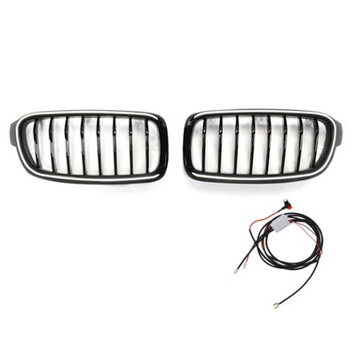 LED KÜHLERGRILL GRILL Passend für BMW 3ER F30 F31 AB 11-19 SCHWARZ GLANZ