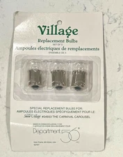 Dept 56 Snow Village Lighting Accessories -3 Bulb Replacements - #52707