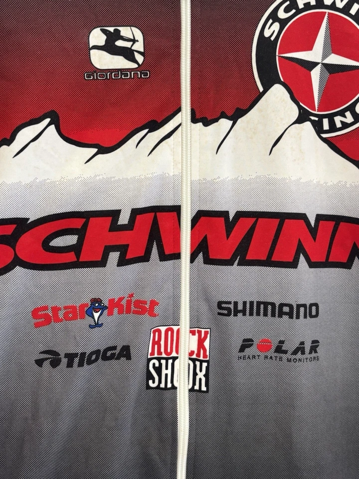 Giordana Cycling Jersey Full Zip Red Schwinn Made In Italy Men’s Large L/S - Image 2 of 4