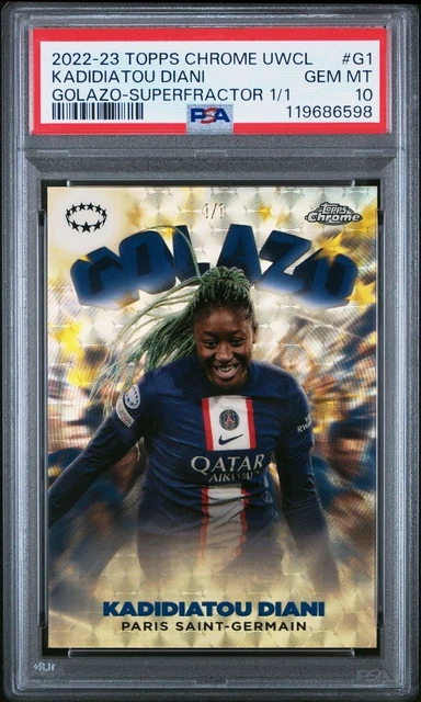 22-23 Topps Chrome UEFA Women's Kadidiatou Diani Golazo Superfractor 1/1 PSA 10