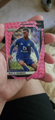 Bilal El Khannouss 2024-25 Panini Prizm Premier League Pink MOSAIC Rookie #276
