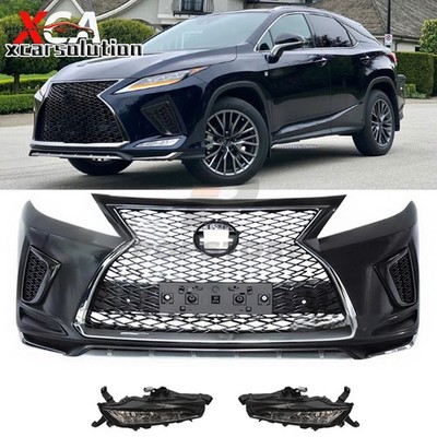 For 2009 - 2015 Lexus RX350/RX450 to 2020+ Sport Style Front Bumper + Fog lights