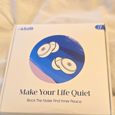 i7 -45dB Noise Reduction Ear Plug Pack "Make Your Life Quiet" White