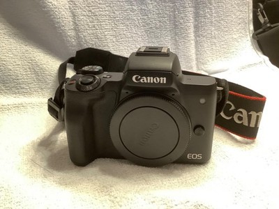 Canon EOS M50 24.1 MP Mirrorless Camera - Black (Body Only) Strap, Charger, Cap,